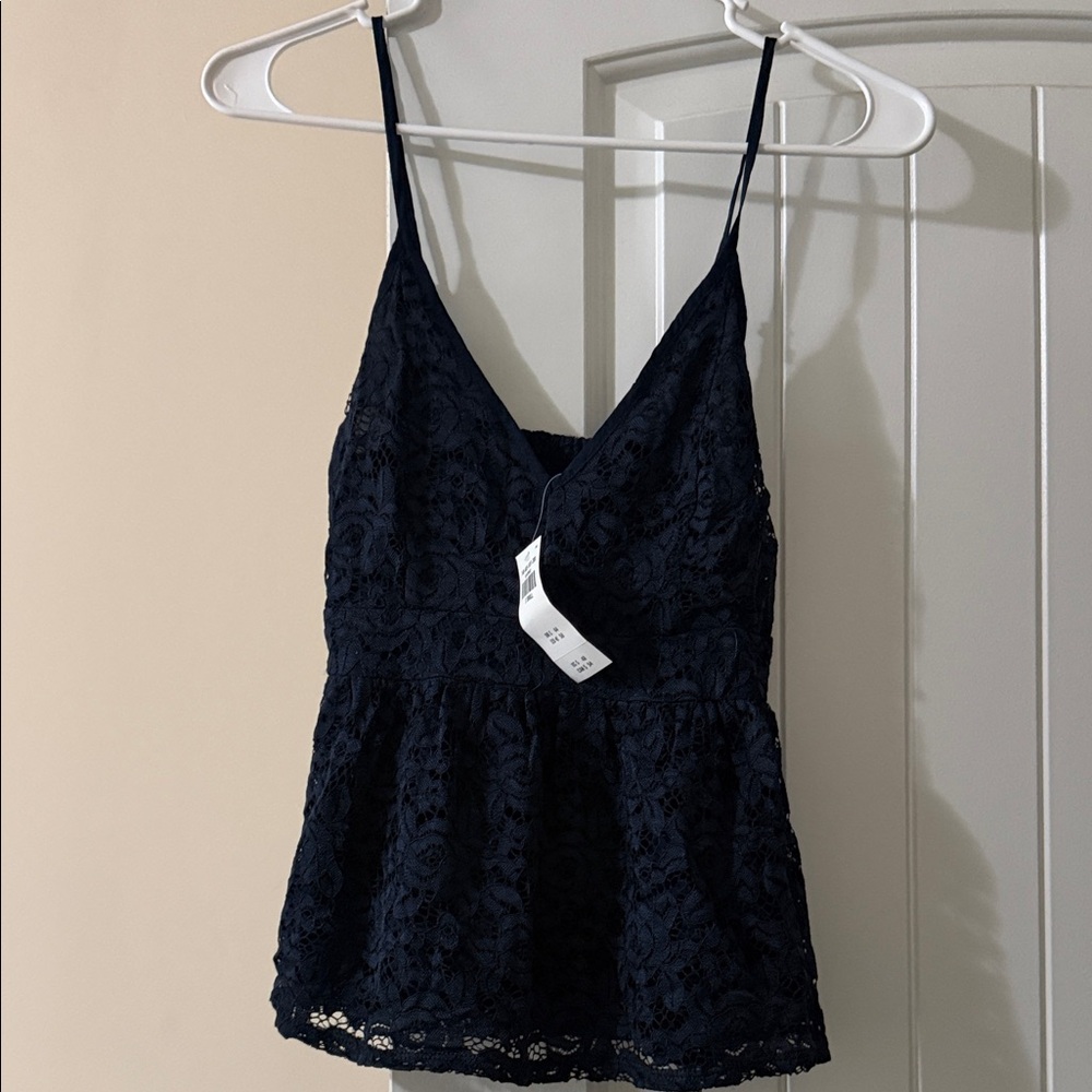 Abercrombie & Fitch Navy Lace Camisole
